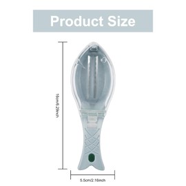 Hopzab Multifunctional Fish Scale Remover with Transparent Cover, Fishes Scaled Removal Gadget, Efficient Scales Scraping Brush, Plastic Fish Scale Peeling Tool,Kitchen Cooking Tools(Bule）