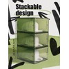 SCAVATA 6 Pack Hat Organizer Box, Stackable Clear Baseball Caps