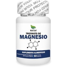NATSA Treonato de Magnesio 60 Cápsulas 500 mg de Treonato
