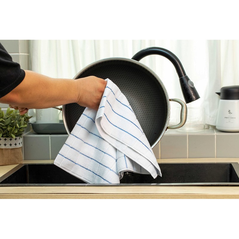 gryeer 8 Pack Microfibre Tea Towels, Super Absorbent, Soft and