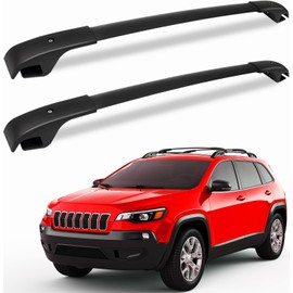 FengYu Roof Rack Cross Bars 220lb Compatible with Jeep Cherokee 2014-2023,Aluminum Crossbars Rails Cargo Rooftop Ski Basket Luggage Rack Carrier