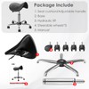 CLORIS Saddle Rolling Stool Hold up to 350 LBS Height