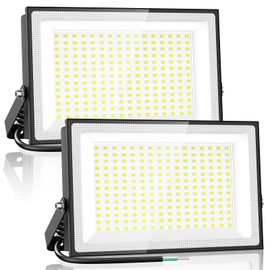Onforu 200W LED Flood Lights Outdoor, 18000LM Bright Security Light, IP66 Waterproof Outdoor LED Lights, 6500K Daylight White Floodlight for Garage, Yard, Garden, Stadium, Playground, Arena(2 Pack)