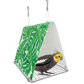 Paxikaka Cool Bird Hammock Tent Hanging Stainless Steel Mesh Mat Easy to Clean Suitable for Bird Parrot Cage（6.7 * 9.85inch / 17 * 25cm）