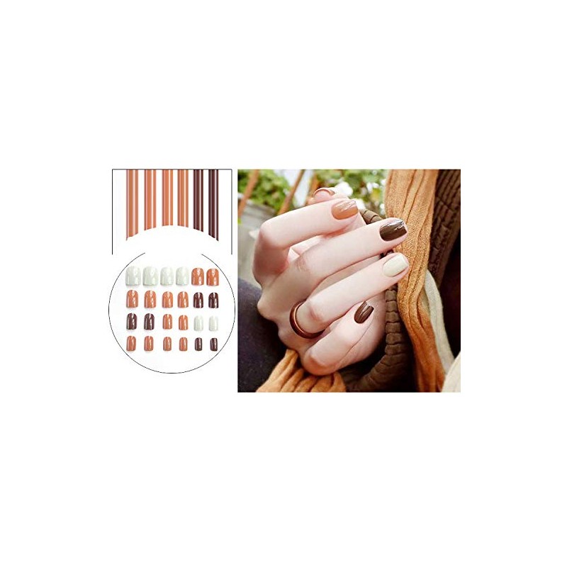 Short Nail Tips, Solid Color Nail Tips, Side Heads, Multicolor