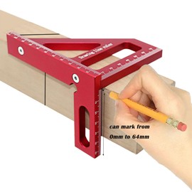 Lyshujli 3D Multi Angle Measuring Ruler,45/90 Degree Miter Triangle Ruler,3D Saddle Square Carpentry Square Drawing Line Ruler