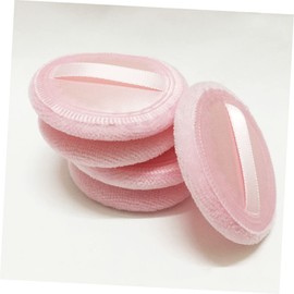 Baluue 2sets Mini Soft Body Powder Puff Sponge Makeup Cotton Puff for Foundation 6x0.7cm Rayon Ribbon Back 8pcs*2