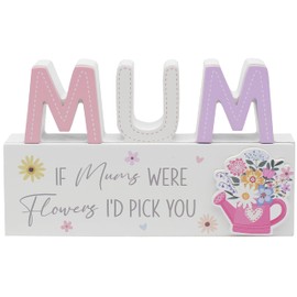 The Leonardo Collection Mother's Day Mum Plaque - Pink For Home Decor & Gift | Wooden and Acrylic Plaques For Home and Office | Ideal Signs & Plaque Birthday Gifts For Women & Mom