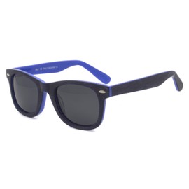 Hombre mujer polarizadas gafas de sol UV400 cara pequeña deporte madera azul gafas de sol