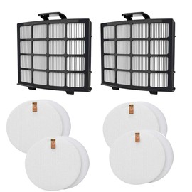AZ2002 Filter Replacement for Shark Vertex Upright Vacuum AZ2002 AZ2000 AZ2000W Shark Vertex DuoClean PowerFin Acessories, 2 Post-Motor Filters, 4 Foam & Felt Filters