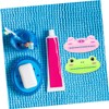 COLLBATH 10Pcs Cute Cartoon Animal Toothpaste Squeezer Tube Dispenser for