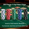 SEETOOOGAMES Casino Poker Chips Clay - 200pc 11.5g Gambling Chips
