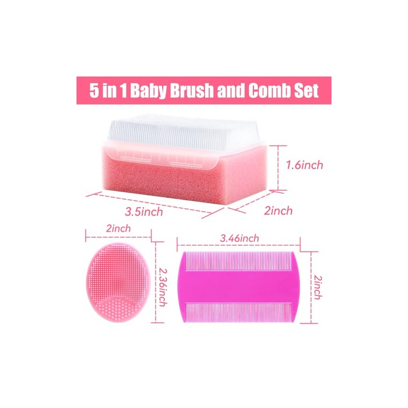 Cradle Cap Brush for Babies, 5Pcs Cradle Cap Treatment Set