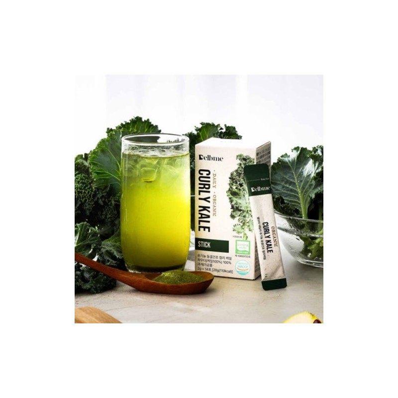 Delvemi Daily Organic Freeze-Dried Curly Kale Stick 2g 14 Sachets