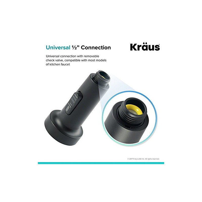 Kraus Dual Function Kitchen Faucet Sprayer in Matte Black