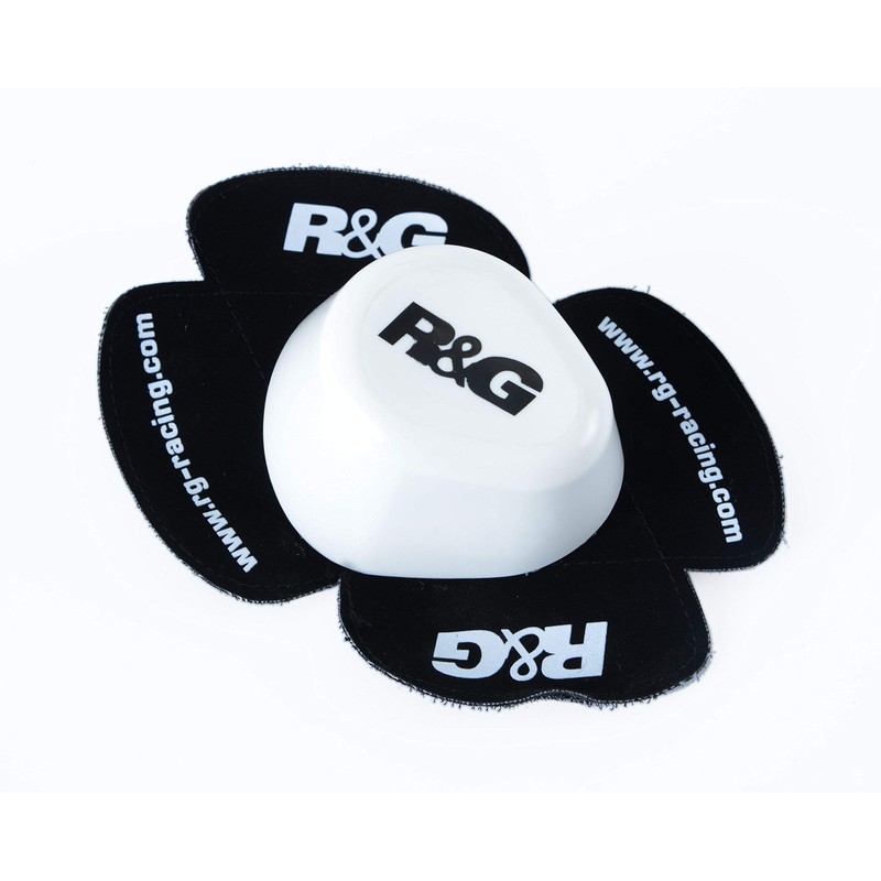 Aero knee sliders (pair, opaque/white), wet style (thicker than standard)