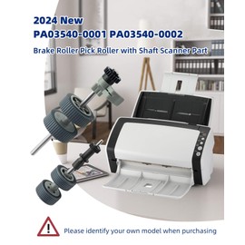 2025 New PA03540-0001 Brake Roller and PA03540-0002 Pick Roller with Shaft Scanner Part Fits for Fujitsu Scanner Fi-6130 Fi-6130Z Fi-6140 Fi-6140Z Fi-6230 Fi-6230Z Fi-6240 Fi-6240Z Fi-6125 Fi-6225