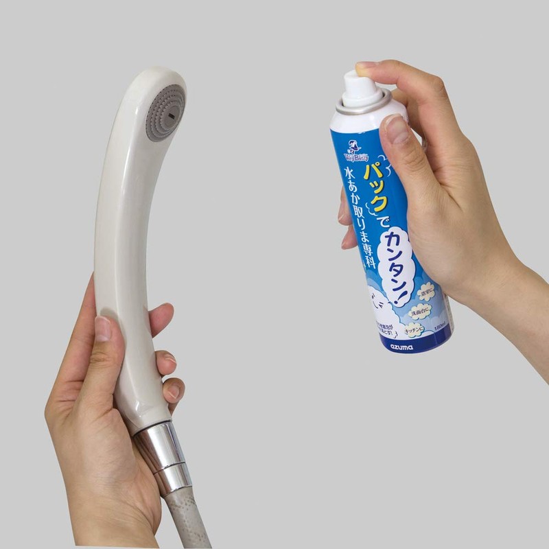 アズマ 水垢汚れ洗剤 TKパックで簡単! 水あか取りま専科 正味量180ml スプレー式 密着泡が汚れを落とす