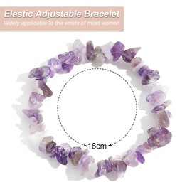 Natural Rock Crystal Gemstone Bracelet - Real Stones Yoga Stone Wrist Crystal Stones Chain for Women, Bracelet Beads Jewellery Bracelet Gifts for Girls Women, Natural crystal stone