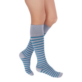 Rejuva Stripe Pattern 15-20 mmHg Graduated Compression Socks for Women & Men