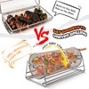 2-in-1 Rolling Grill Basket 304 Stainless Steel Rotatable with Dual