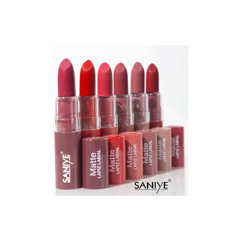Set De 6 Lapices Labiales Efecto Mate Cobertura Impecable