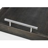 Kobolo Rectangular Bamboo Tray with Metal Handles (Grey)