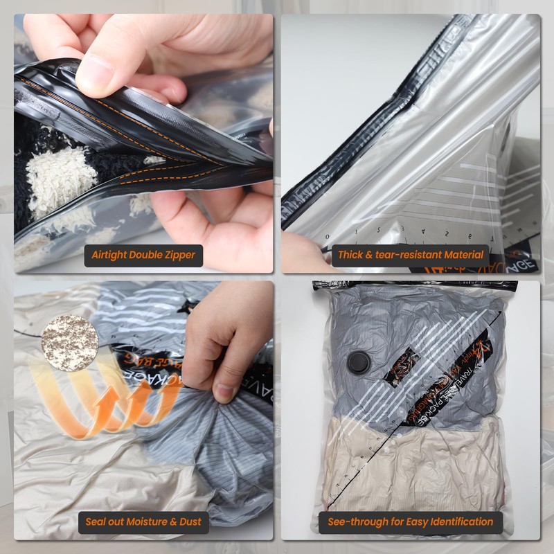 Vacuum Storage Bags with Rechargeable Wireless Air Pump, 20 Pack