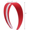 Motique Accessories Red 2 Inch Wide Satin Hard Headband with