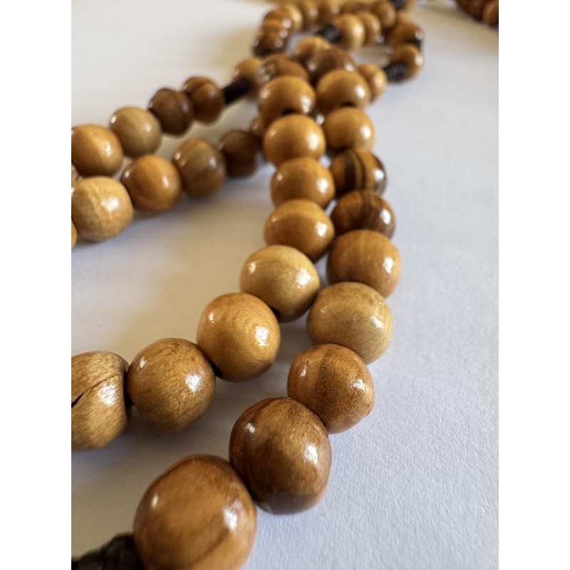 Holy Land Olive Wood Rosary - Handcrafted Prayer Beads with