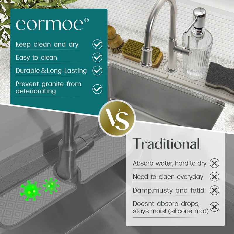 Diatomite Sink Protector for Kitchen Sink - 20 Inch Durable