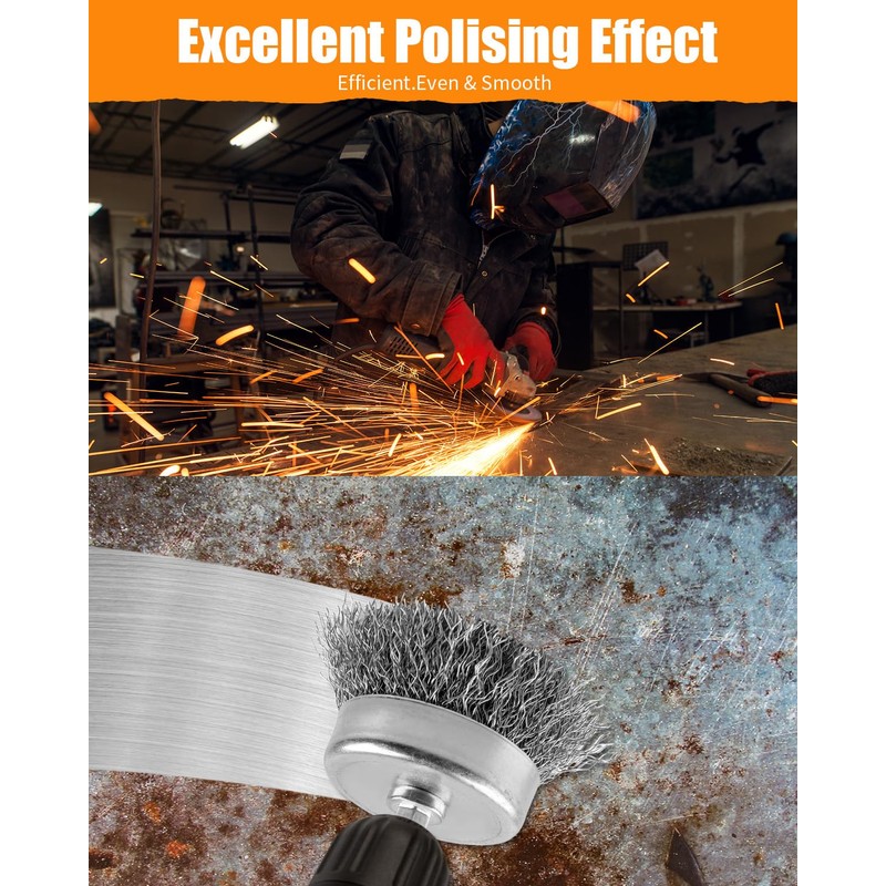 WENHUALI Wire Brush for Drill Set, 20 PCS Wire Wheel