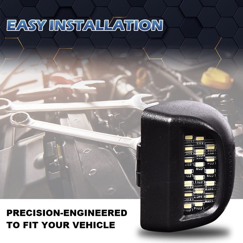 PIT66 License Plate Light, Compatible with 99-13 GMC Sierra 1500/99-14