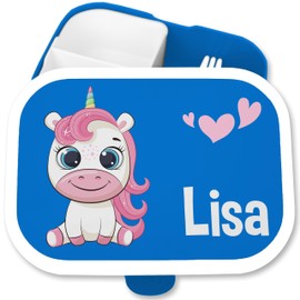 Children's Campus Lunch Box for Mepal - Unicorn Cute Unicorns Unicorn Motif - 750 ml - Blue - Lunch Box School Children's Lunch Boxes Nursery Unicorns Lunch Boxes