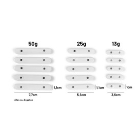 deco-raum Pencil Sticks Pencil Strips Lacquered High-Quality 50 g Weights for Curtains Pack of 5 Each