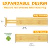 SpaceAid 4“ High Bamboo Deep Drawer Dividers with Labels, Kitchen