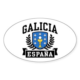 CafePress Galicia Espana Oval Car Bumper Sticker