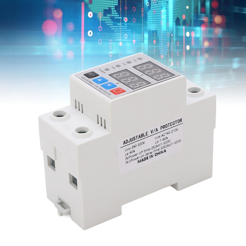 Over Under Voltage Protective Device Adjusting Dual Display Overcurrent Overload