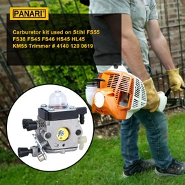 Panari FS55R Carburetor for STHIL FS55 FS38 FS45 FS45C FS46 FS46C FC55 Edger HS45 FM55RC Hedge Trimmer C1Q-S186 C1Q-S186A,STHIL Weed Eater Carburetor