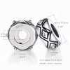 2 Pcs Spacer Beads Charm Stopper Sterling Silver with Rubber