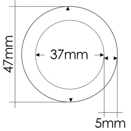 O-ring steel, 10 pieces, 47 mm outside, welded, non-rusting, for paracord 550