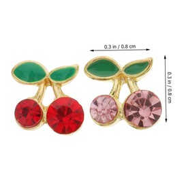 TOVINANNA 36 Pcs 3D Cherry Nail Charms for Manicure Art Cute Nail Decorations and