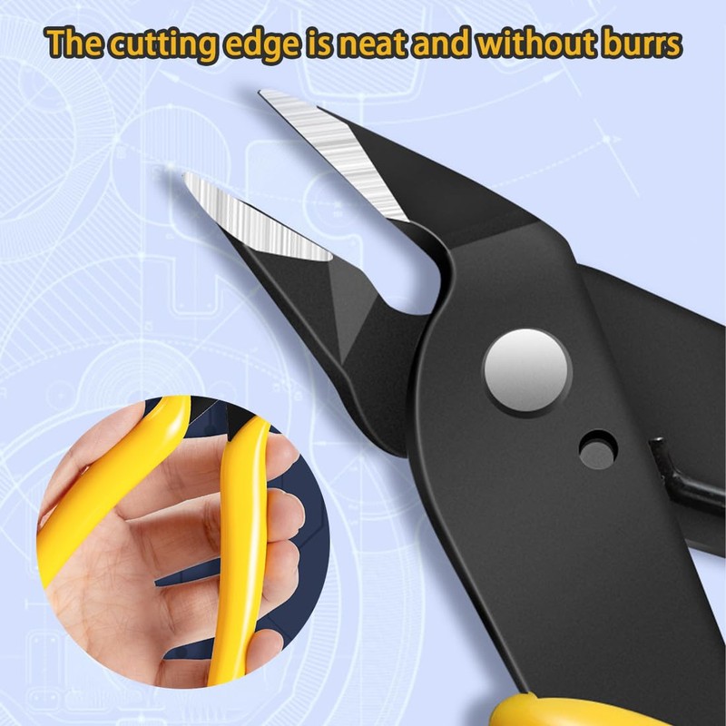XOXVURI 1 x Side Cutters, Small, Mini Cable Cutter, Electronic