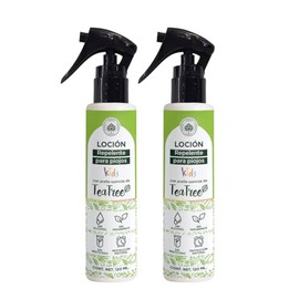 Árbora 2 Pack Loción Repelente de Piojos con Aceite Esencial Tea Tree, Romero y Neem | Mantén el Cabello de tus Hijos Libre | Aromaterapia | Sin Alcoh