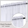 HUTO 2 Panels Small White Sheer Curtains 45 inches Long