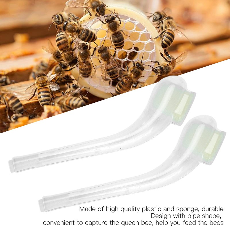 Natudeco 10PCS Queen Bee Catcher Pipe Bee Queen Catch Cage