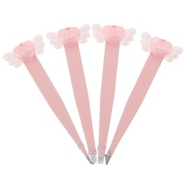 IWOWHERO 4Pcs Precision Stainless Steel Eyebrow Tweezers Ergonomic Grip Eyebrow Beauty Tool for Facial Hair Removal and Eyelash Application Portable Makeup Tweezers for Men and Women