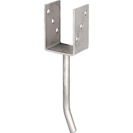U-Shaped Post Anchor with Concrete Anchor made from Round Steel lichte Breite: 71 mm Material: Edelstahl