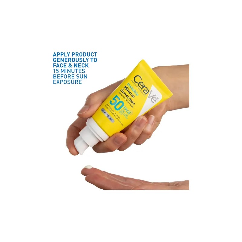 Protector Solar Facial Cerave Mineral Invisible Fps 50 48ml