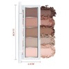 Neutral Nude Brown Eyeshadow Palette with 5 Velvety Matte Shades